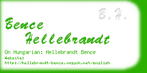 bence hellebrandt business card